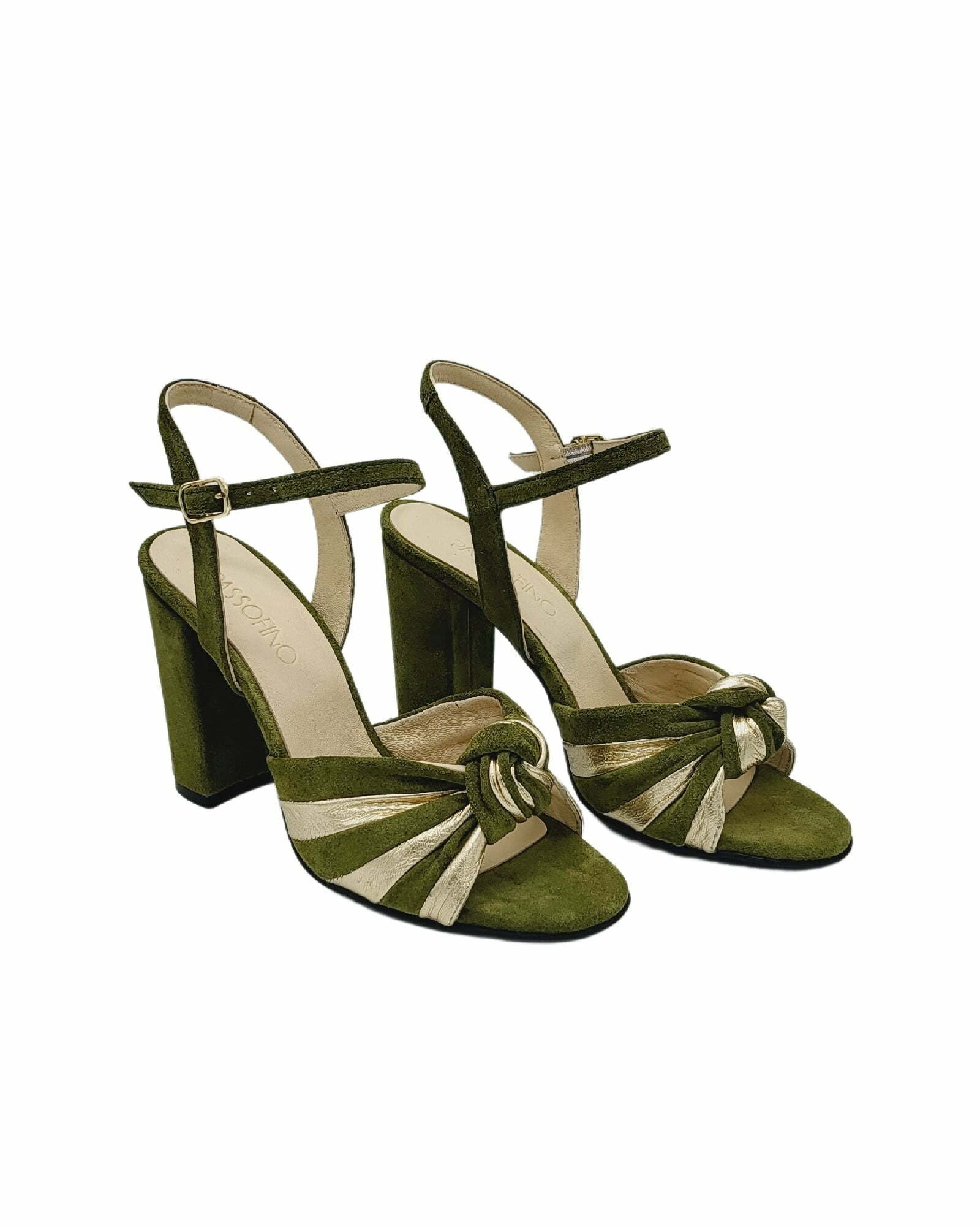 Sandale cu barete impletite PF937-17 olive