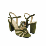 Sandale cu barete impletite PF937-17 olive