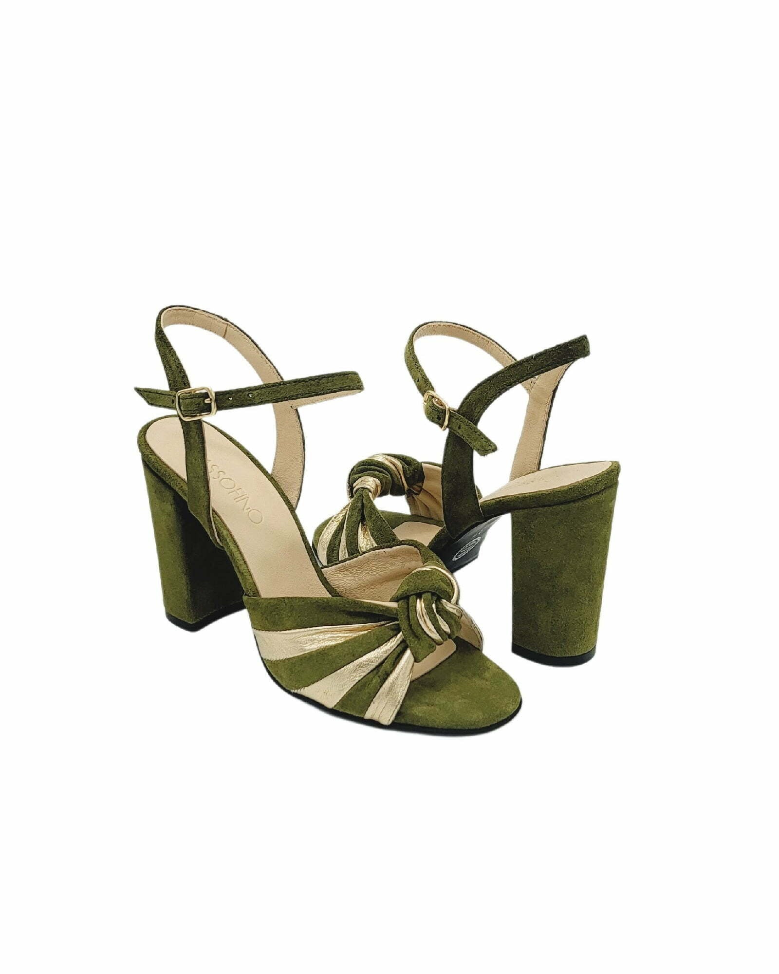 Sandale cu barete impletite PF937-17 olive