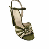 Sandale cu barete impletite PF937-17 olive