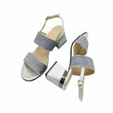 Sandale cu barete late PF300-4 silver