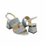 Sandale cu barete late PF300-4 silver