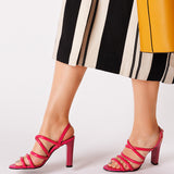 Sandale cu barete PF1317-32 fucsia