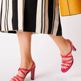 Sandale cu barete PF1317-32 fucsia