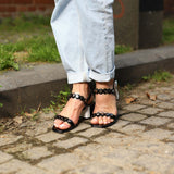 Sandale cu capse Atena Black