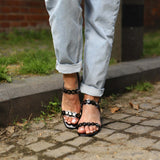 Sandale cu capse Atena Black