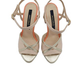 Sandale cu toc imbracat Leomi Peach