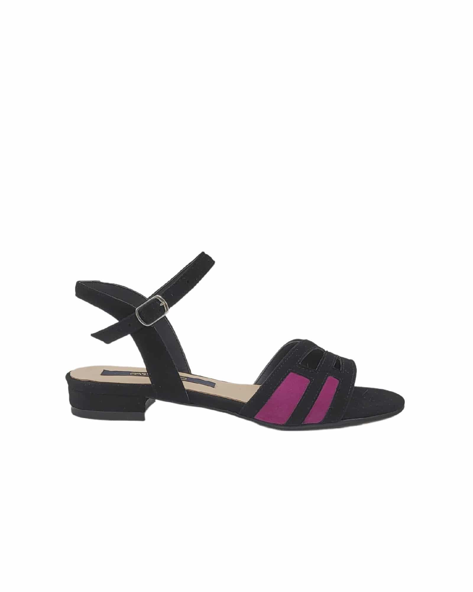 Sandale cu toc jos Bloom Black