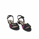 Sandale cu toc jos Bloom Black