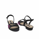 Sandale cu toc jos Bloom Black