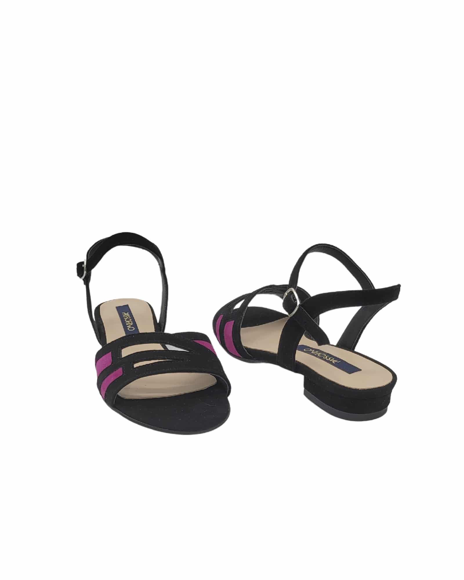 Sandale cu toc jos Bloom Black