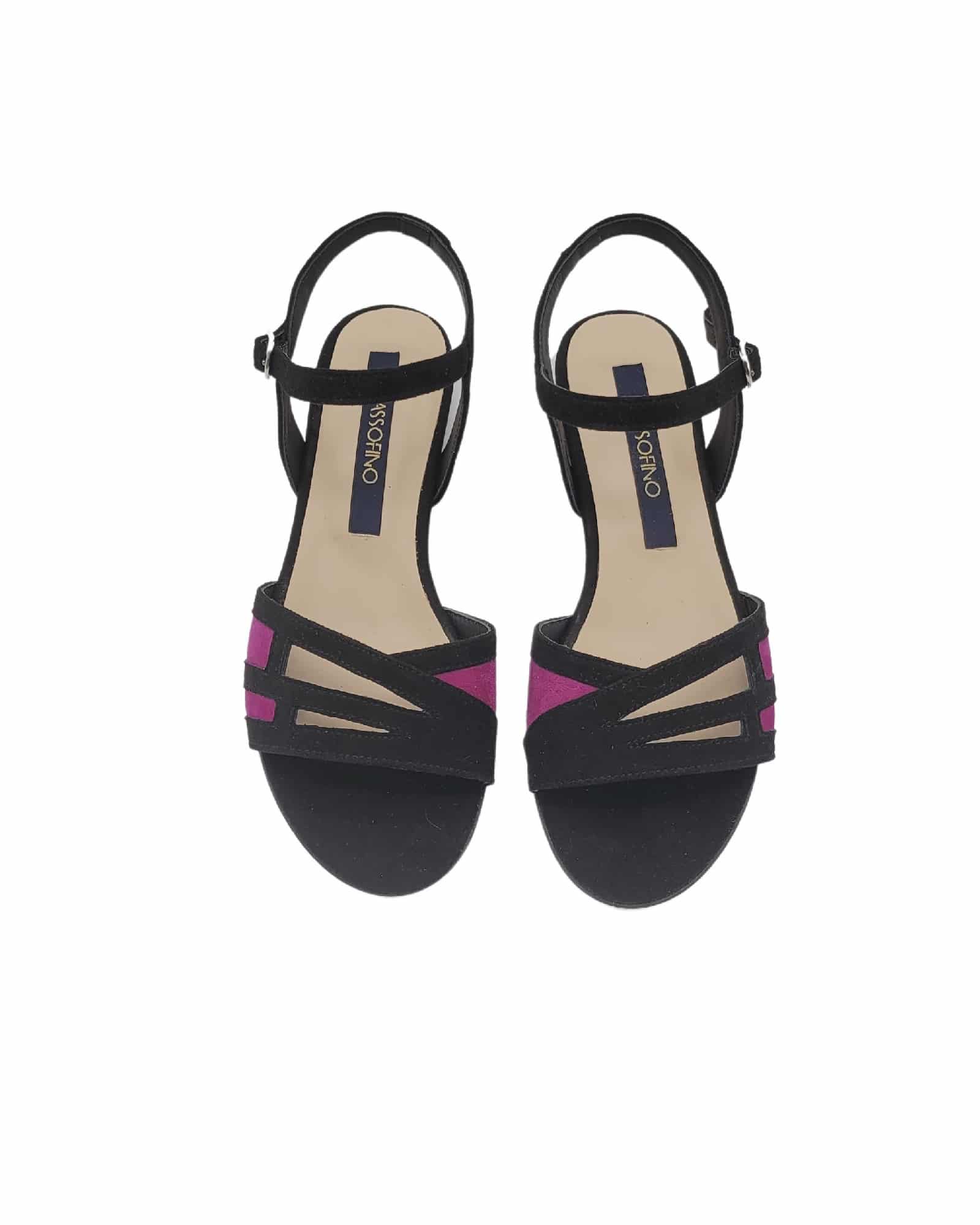 Sandale cu toc jos Bloom Black