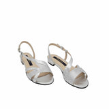 Sandale cu toc jos Giza Silver