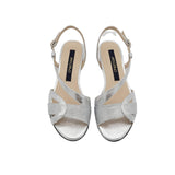 Sandale cu toc jos Giza Silver