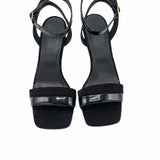 Sandale cu toc jos si barete soft PF246 negru