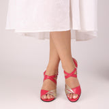 Sandale din piele fucsia PF1317-15