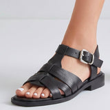 Sandale din piele neagra Axis