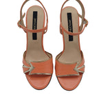 Sandale elegante Crystal Peach