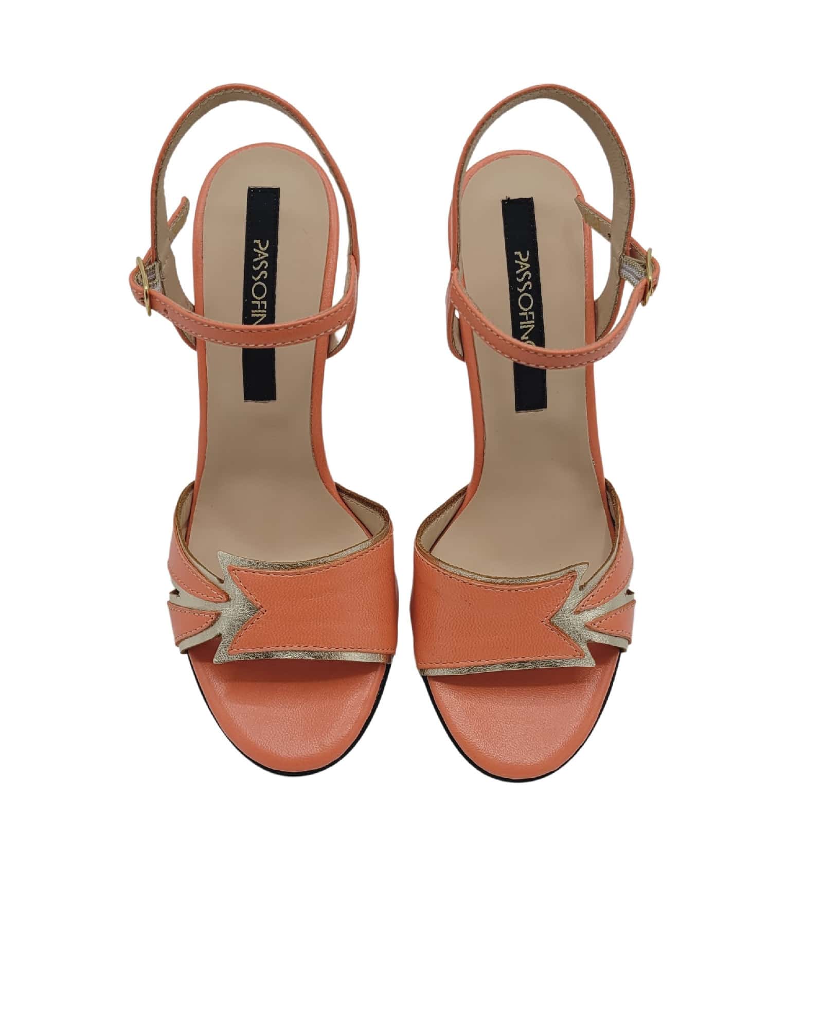 Sandale elegante Crystal Peach