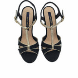 Sandale elegante din piele intoarsa LenaBlack