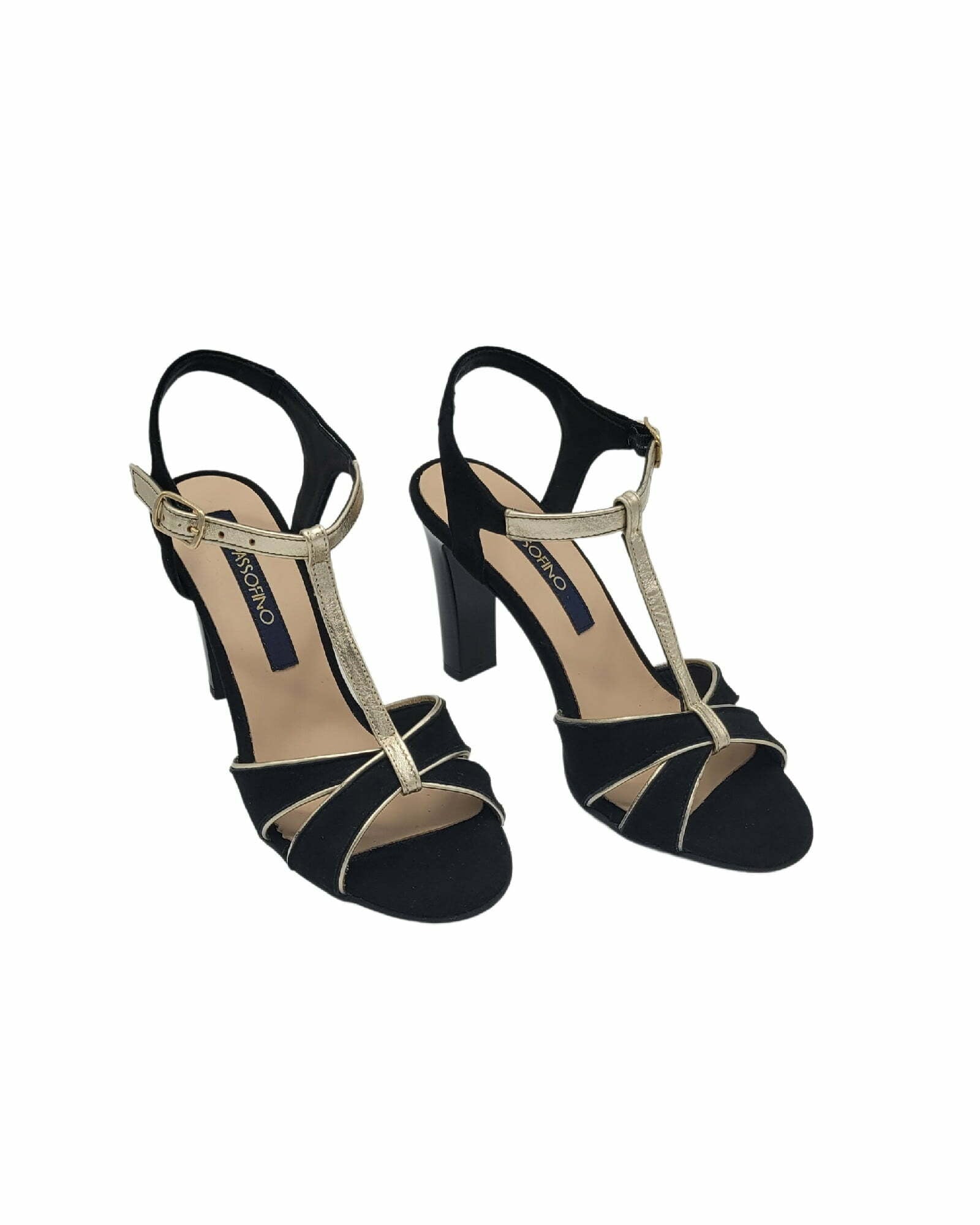 Sandale elegante din piele intoarsa LenaBlack