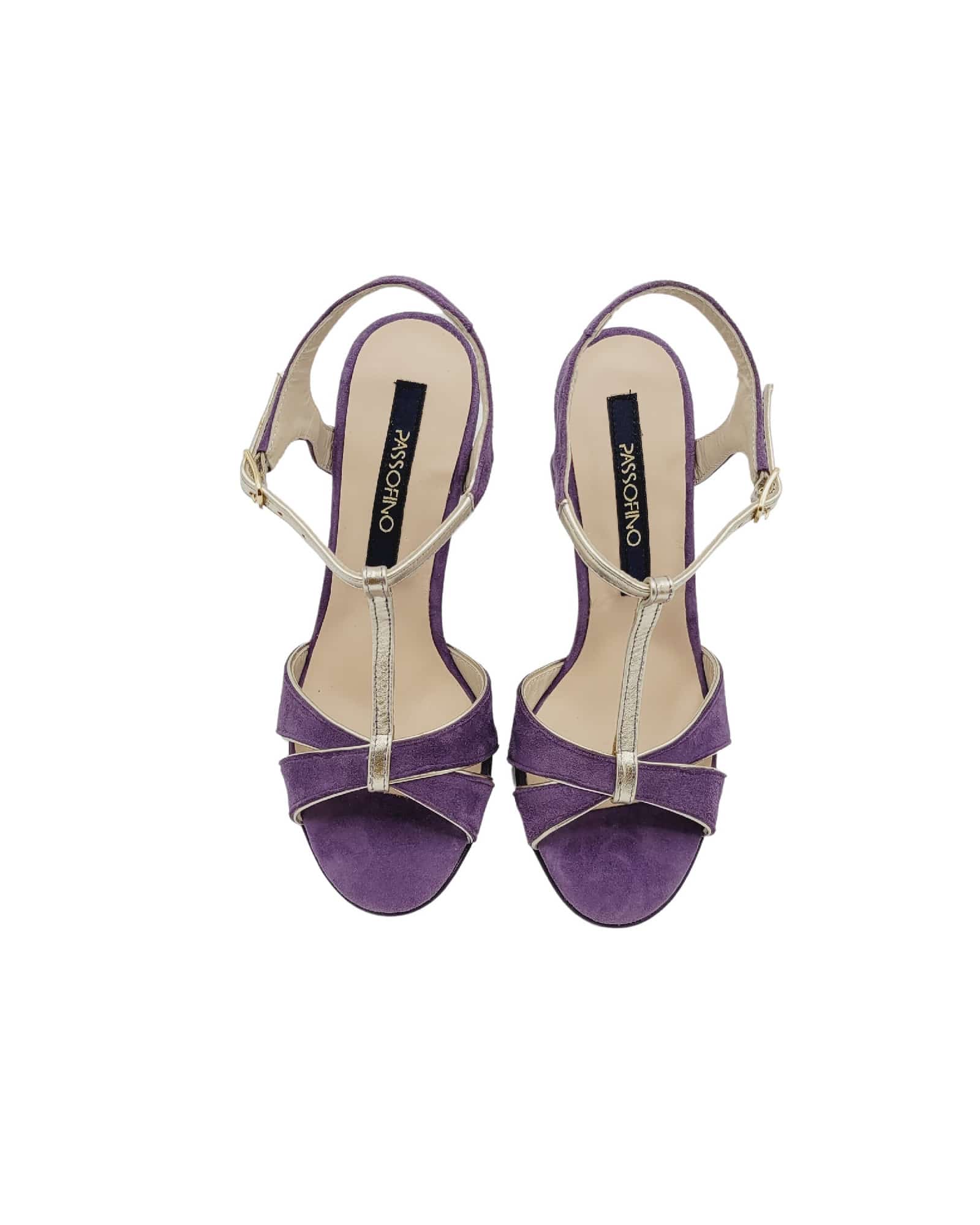 Sandale elegante din piele intoarsa LenaMauve