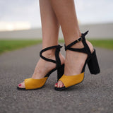 Sandale elegante PF937-9 galben