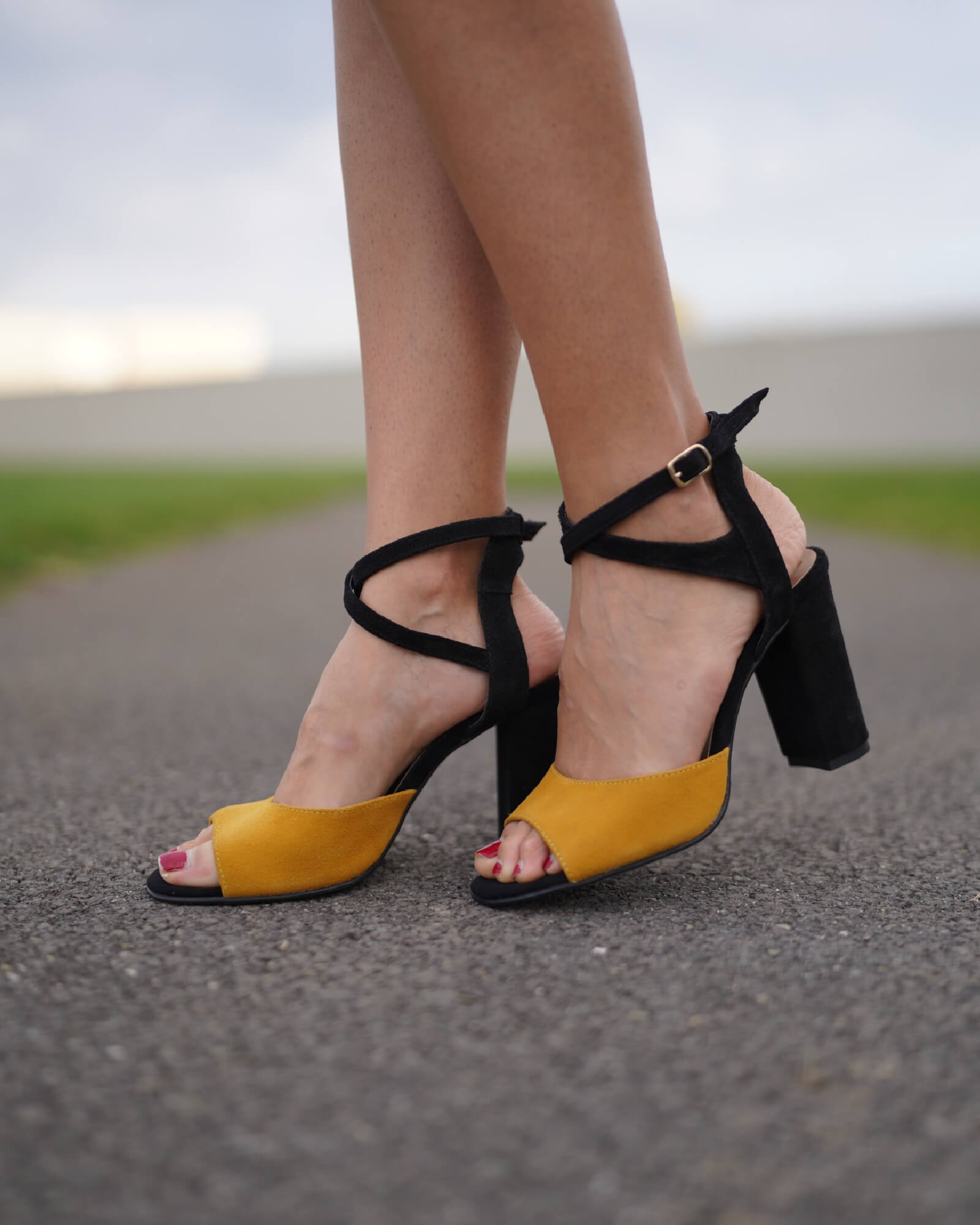 Sandale elegante PF937-9 galben