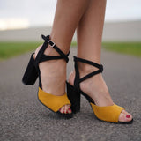 Sandale elegante PF937-9 galben