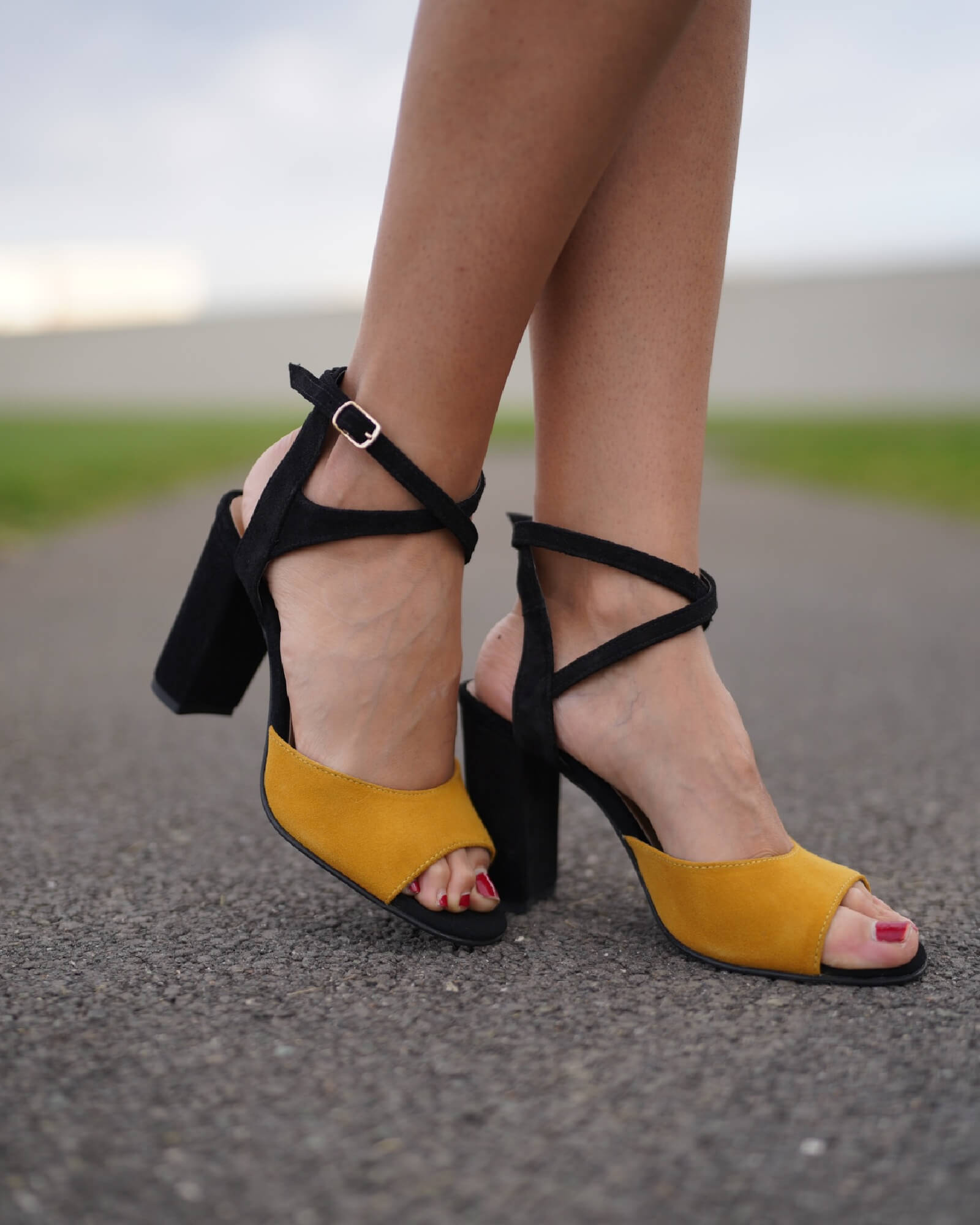 Sandale elegante PF937-9 galben