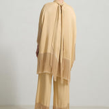 Set Crem Satin Cu Franjuri