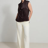 Bluza Din Satin Ciocolatiu