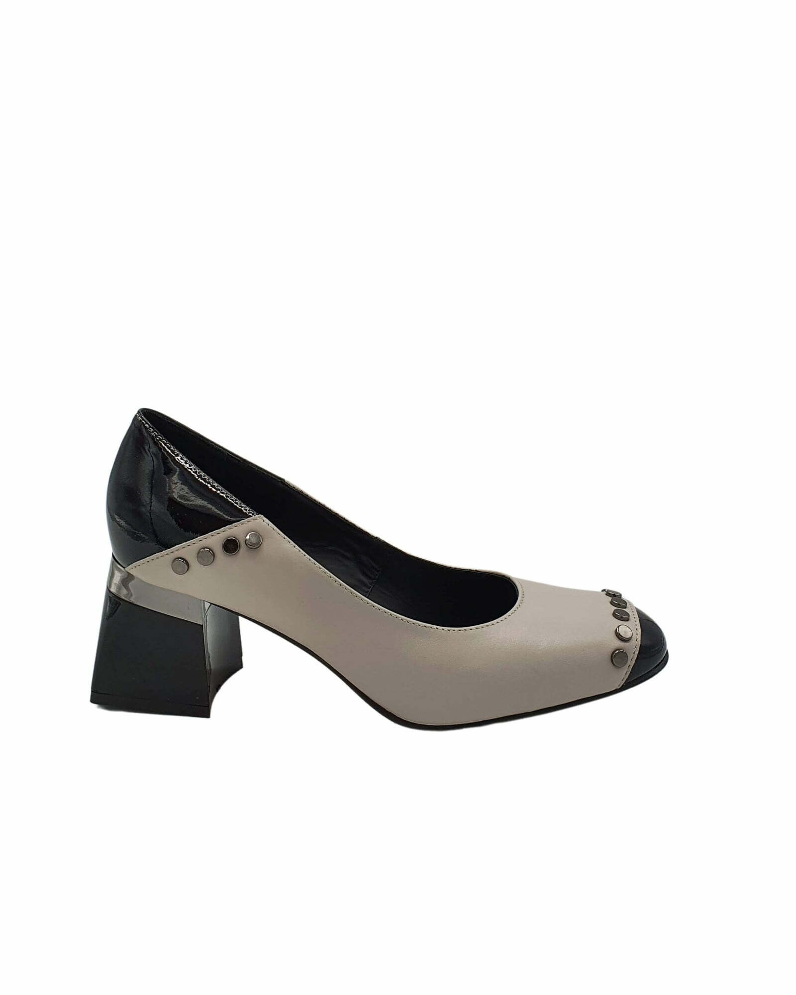 Pantofi eleganti cu tinte Karla Grey&Black
