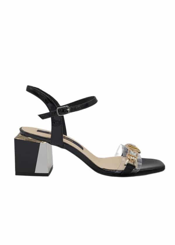 Sandale elegante cu accesorii Atropos Black