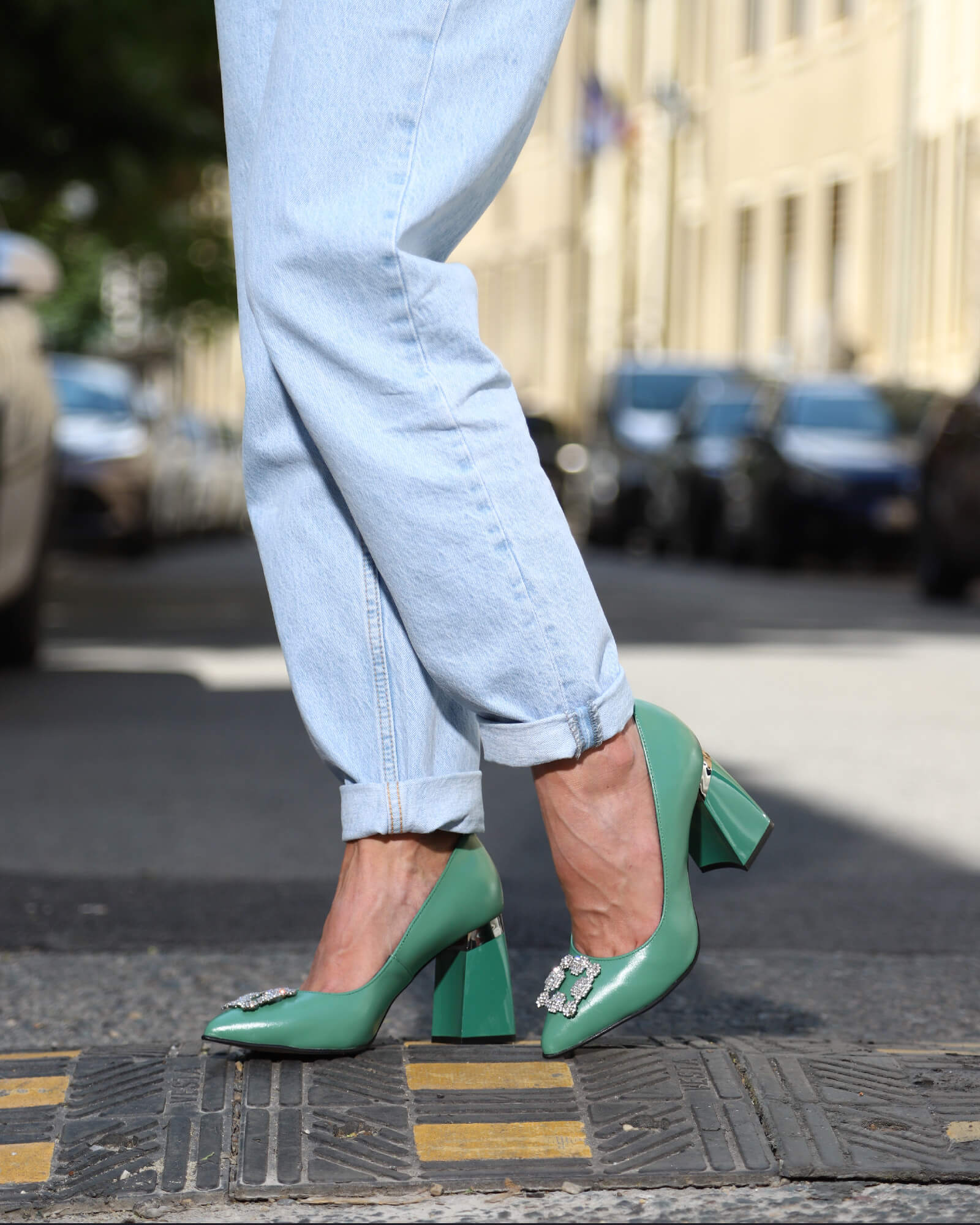 Pantofi eleganti cu accesoriu Lora Aloe