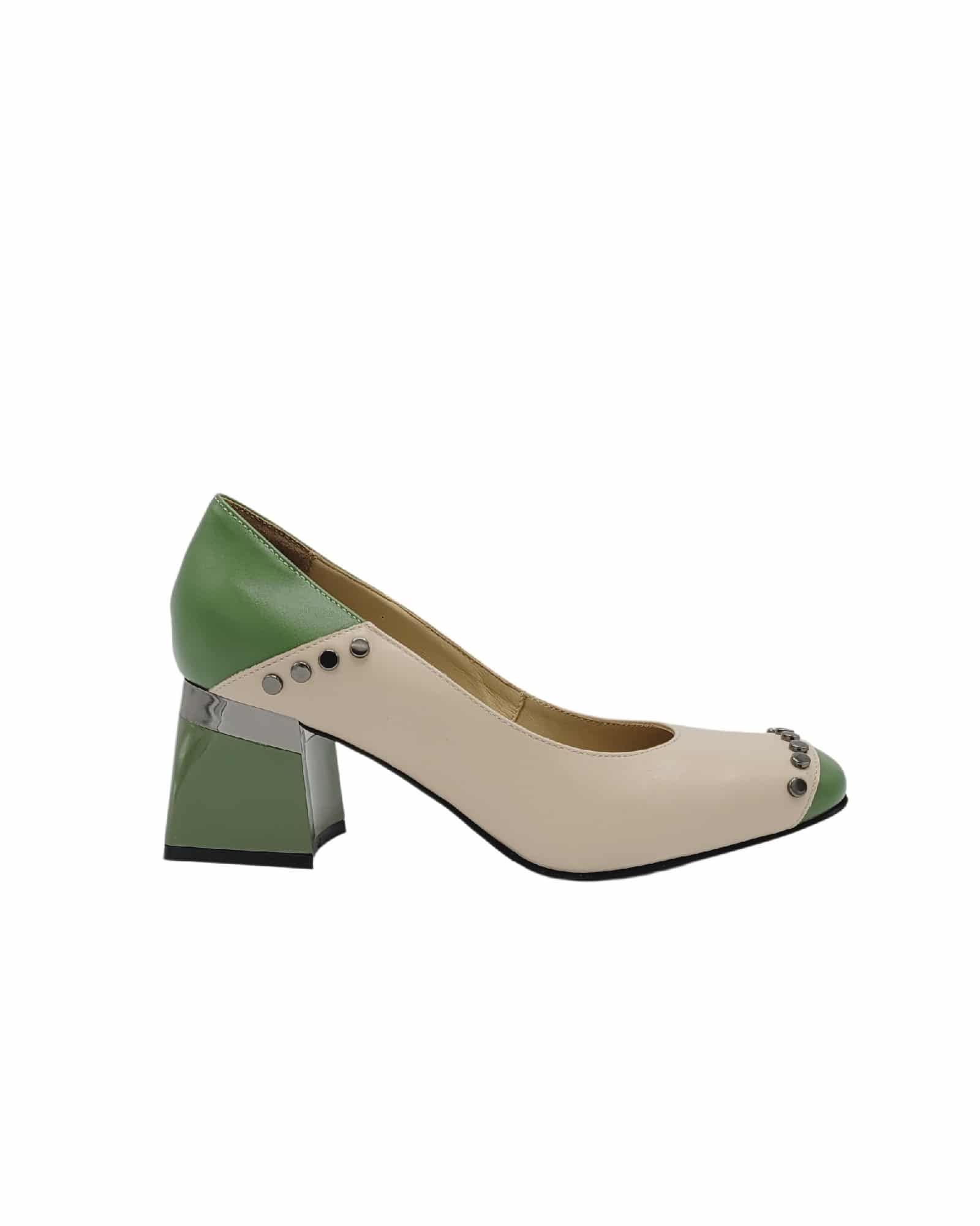 Pantofi eleganti cu tinte Karla Bej&Olive