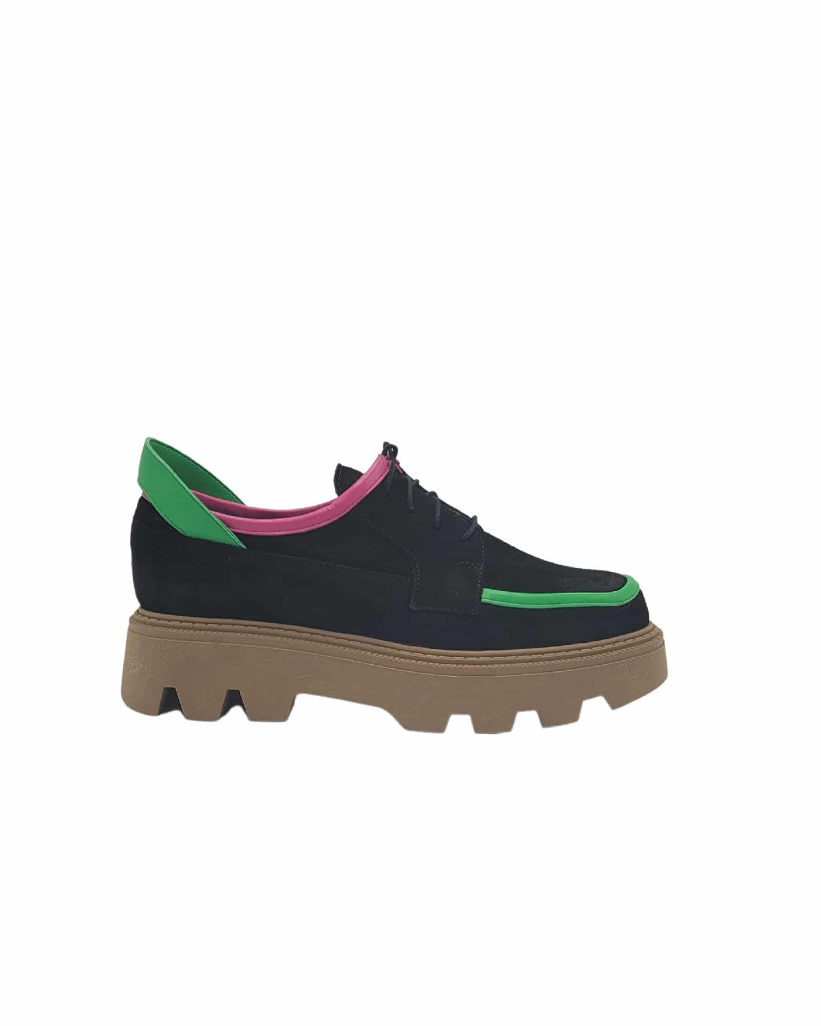 Pantofi cu siret PFAsia-6 negru