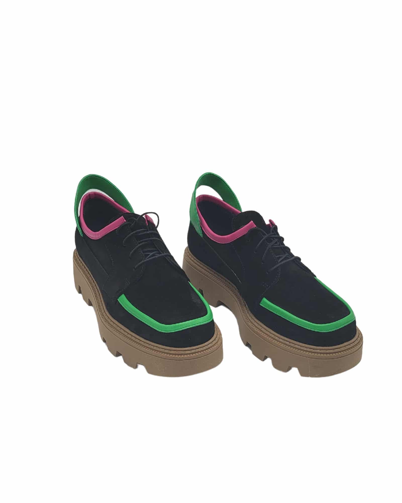 Pantofi cu siret PFAsia-6 negru