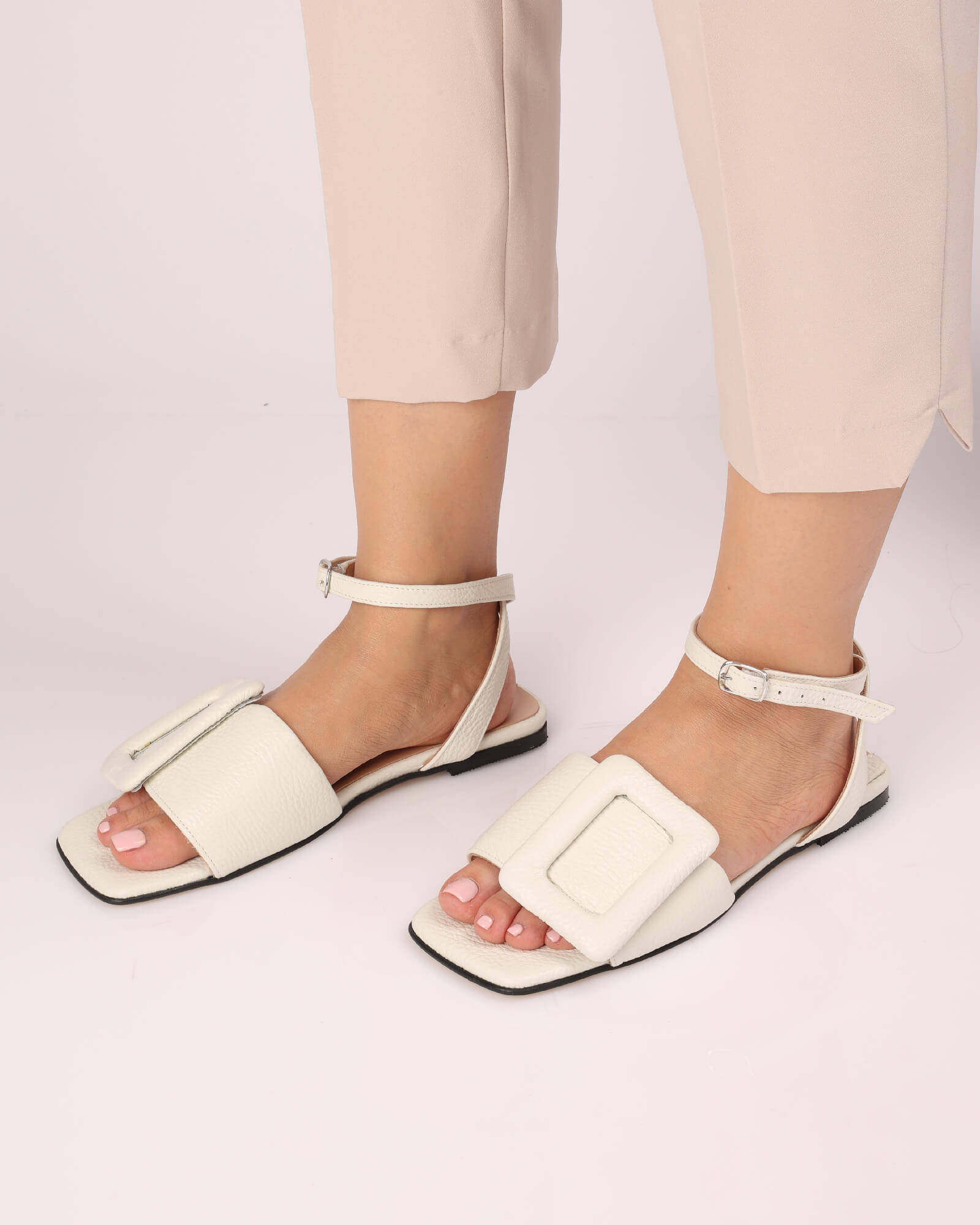 Sandale moderne Calliope White