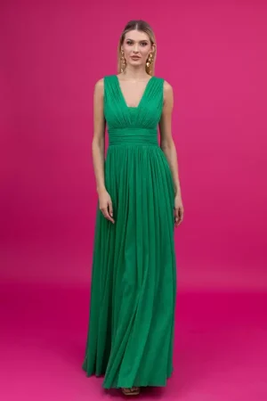 rochie-lunga-eleganta-din-tulle-cu-sclipici-verde-r8328-24535-2