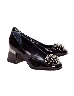 Pantofi office Sophie negru lac-2