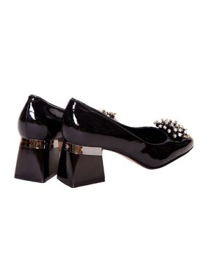 Pantofi office Sophie negru lac4