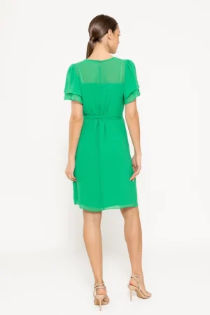 rochie-lejera-cu-cordon-si-floare-verde-r8521-52613-2