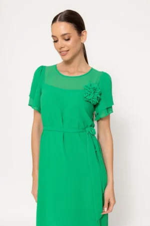 rochie-lejera-cu-cordon-si-floare-verde-r8521-52616-2