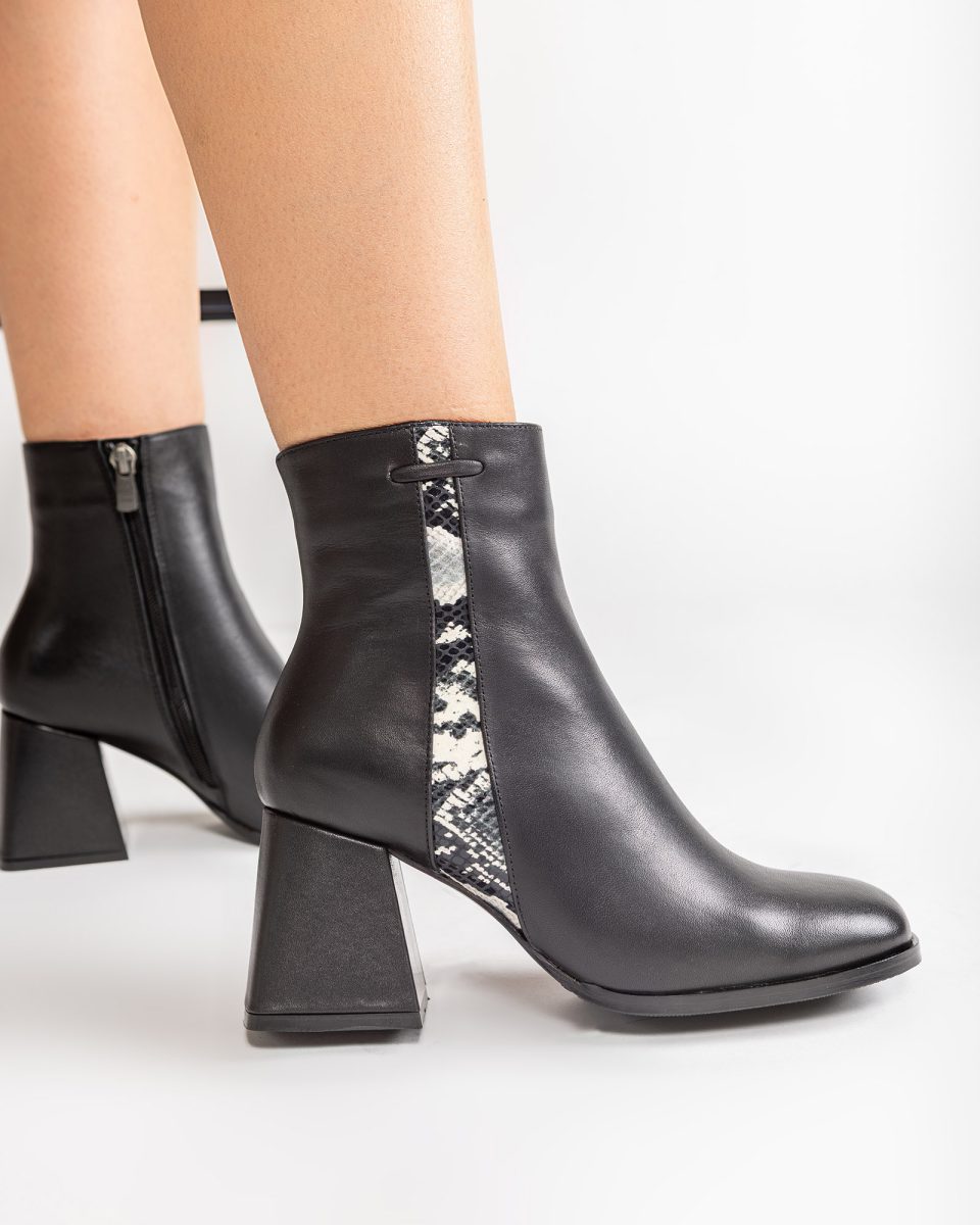 Ghete din Piele Naturala Neagra Gala